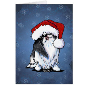 KiniArt Japanese Chin Christmas Card