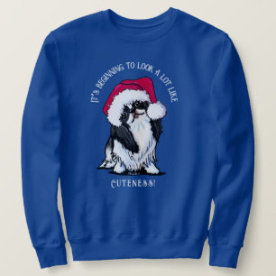 KiniArt Japanese Chin Christmas Sweatshirt