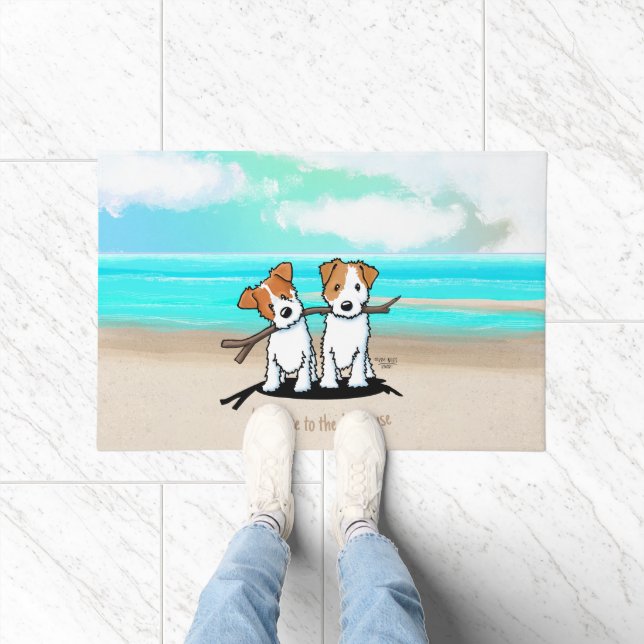 KiniArt™️ JRT Beach Duo Doormat (Indoor)