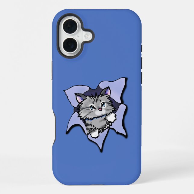 KiniArt Kitty Blast iPhone Case (Back)