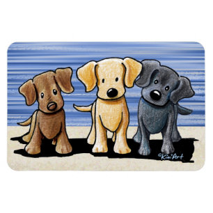 KiniArt Labrador Beach Trio Flexi Magnet