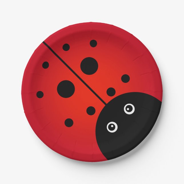 KiniArt Ladybug Paper Plates (Front)