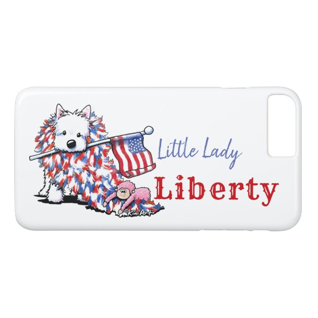 KiniArt Liberty Westie Portrait Case-Mate iPhone Case (Back (Horizontal))