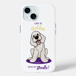 KiniArt Life Is Golden DOODLE iPhone 15 Case