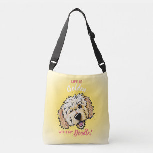 KiniArt Life Is Golden DOODLE Crossbody Bag