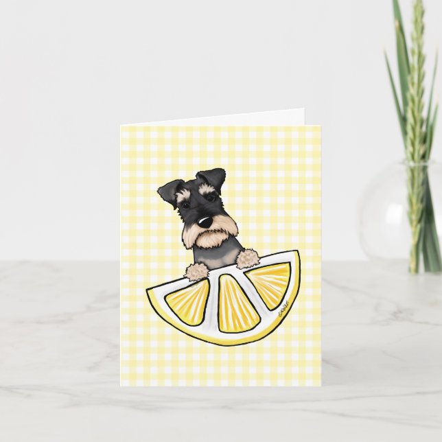 KiniArt Life Lemons Schnauzer Card (Front)