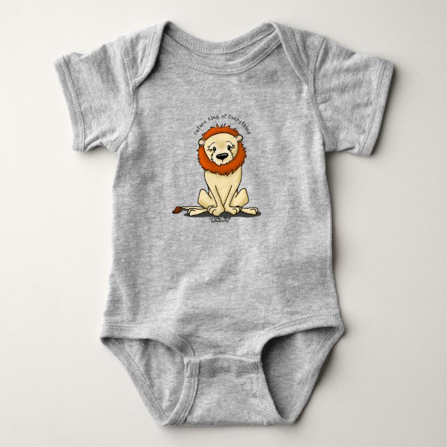 KiniArt Lion Baby Bodysuit (Front)