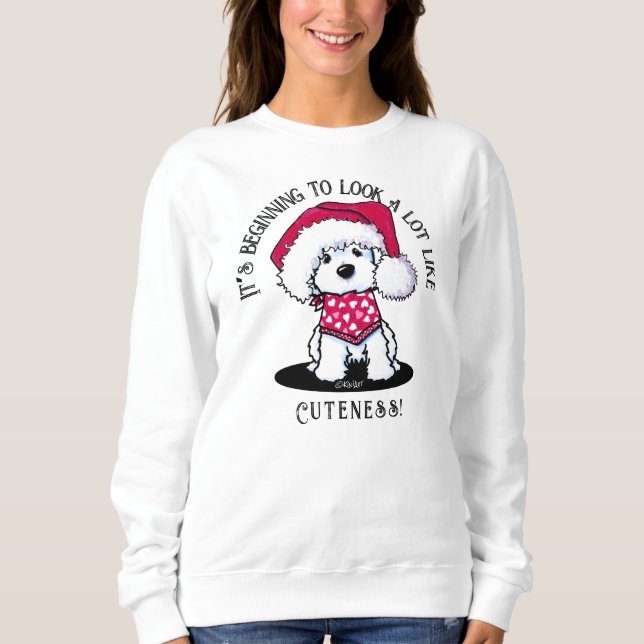 KiniArt Maltese Christmas Sweatshirt (Front)