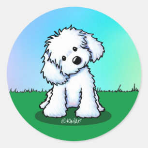 KiniArt Maltese Classic Round Sticker