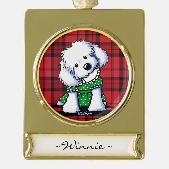 KiniArt Maltese Personalised Ornament (Front)