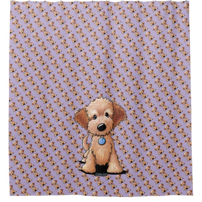KiniArt Mini Goldendoodle Shower Curtain (Front)