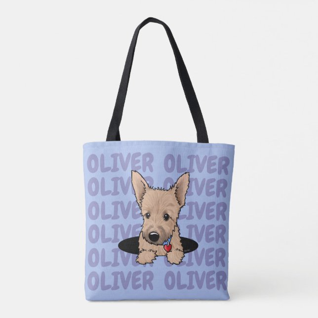 KiniArt Norwich Terrier Tote Bag (Back)