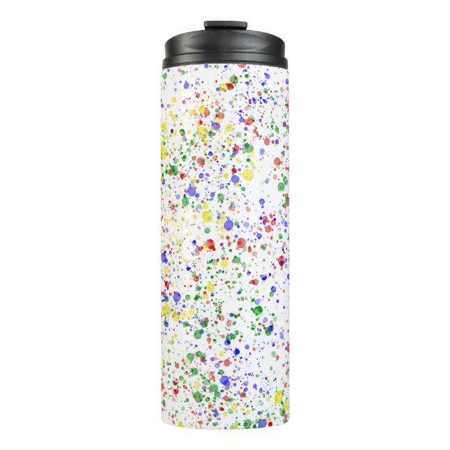 KiniArt Paint Splattered Thermal Tumbler (Front)