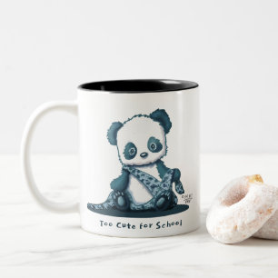KiniArt Panda Cub Two-Tone Coffee Mug