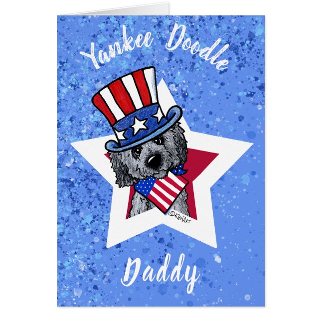 KiniArt Patriotic Doodle Greeting Card (Front)