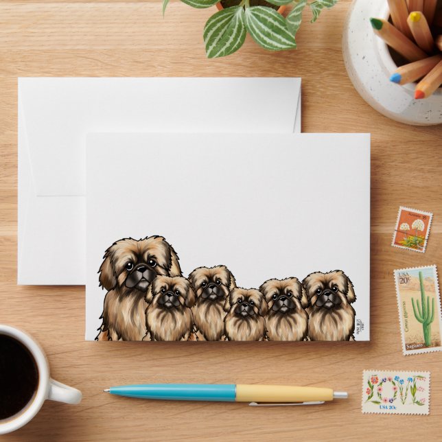 KiniArt Pekingese Dogs Envelope (Desk)