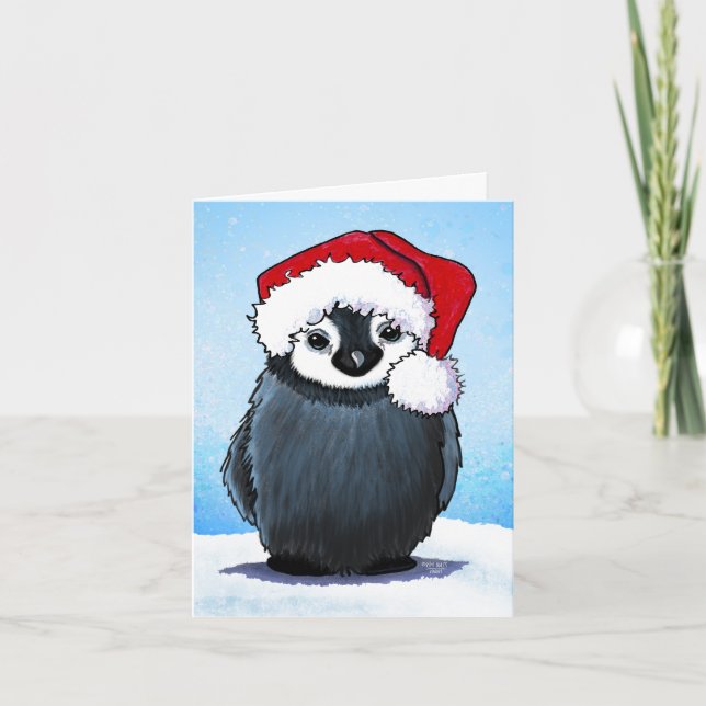KiniArt Penguin Chick Christmas Card (Front)