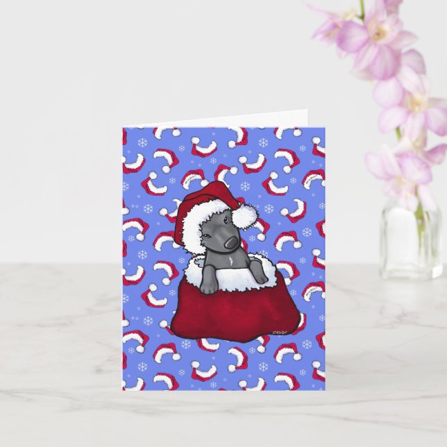 KiniArt Pit Bull Christmas Card (Orchid)