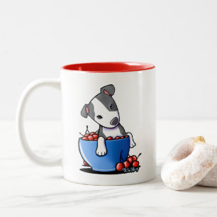 KiniArt Pitbull Puppy T-Shirt Two-Tone Coffee Mug