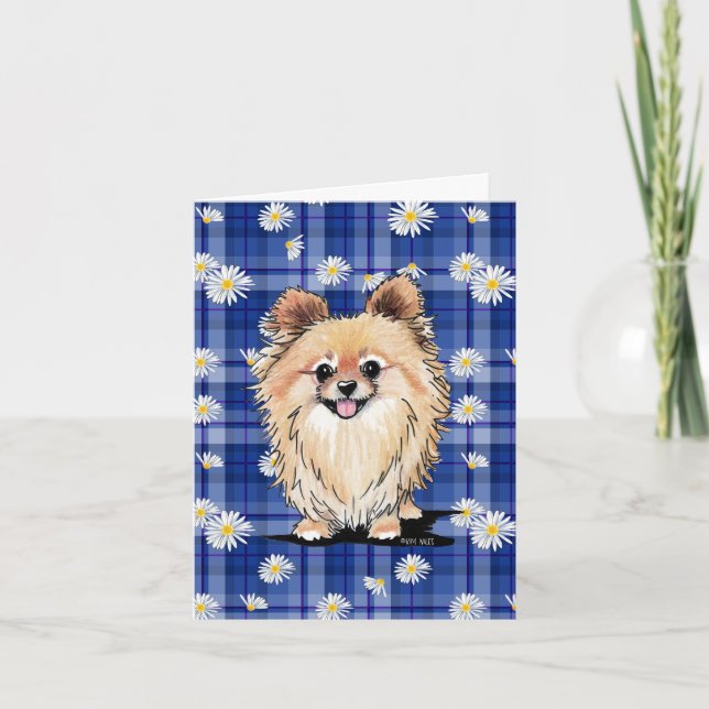 KiniArt Pomeranian Note Card (Front)
