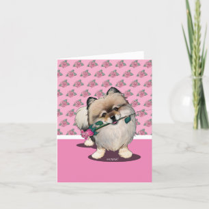 KiniArt Pomeranian Walter Holiday Card