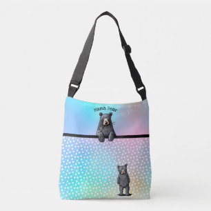 KiniArt Rainbow Mama Bear Baby Bear Crossbody Bag