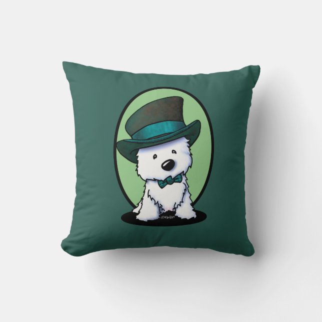 KiniArt Saint Patrick’s Westie Cushion (Front)