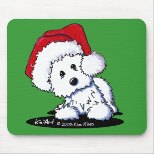 KiniArt Santa Baby Westie Dog Gifts Mouse Pad