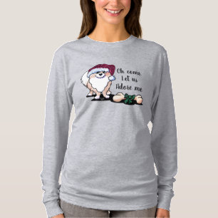 KiniArt Santa Paws Pomeranian T-shirt