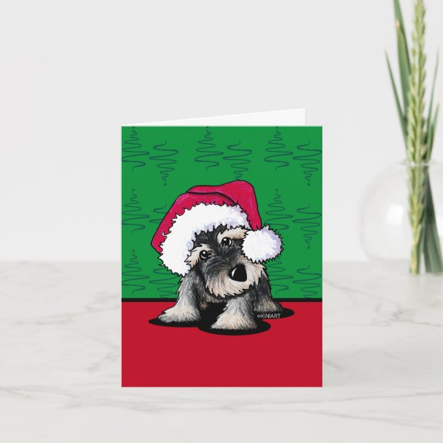 KiniArt Schnauzer Christmas Cards (Front)