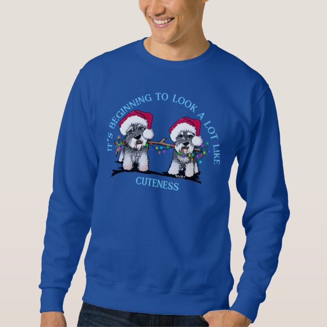 KiniArt Schnauzers Christmas  Sweatshirt (Front)