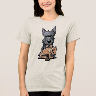 KiniArt Scottie T And Sassy Big Tri-Blend Shirt