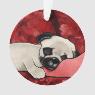 KiniArt Sleepy Pug Ornament