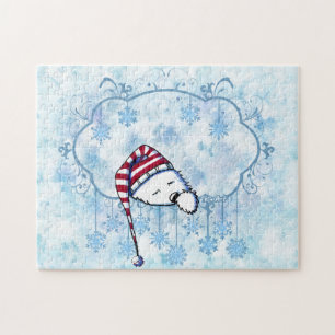 KiniArt Sleepy Westie Winterland Jigsaw Puzzle