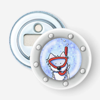 KiniArt Snorkel Westie Porthole Bottle Opener