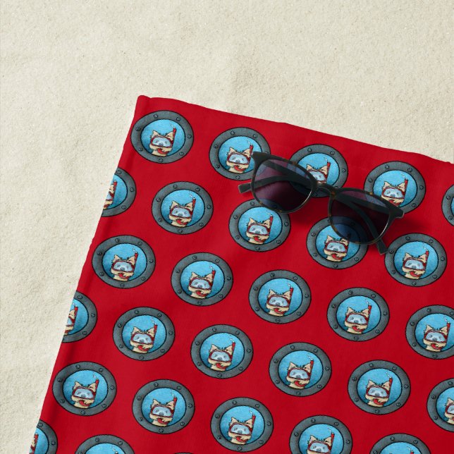 KiniArt Snorkelling Cairn Beach Towel (In Situ)