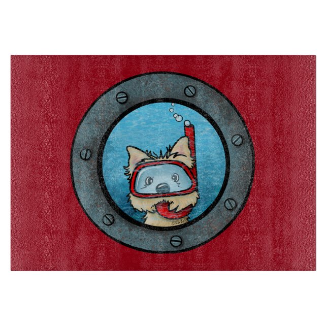 KiniArt Snorkelling Cairn Terrier Cutting Board (Front)