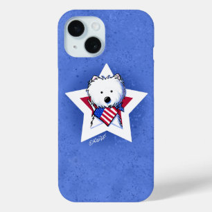 KiniArt Star Speckled Westie iPhone 15 Case