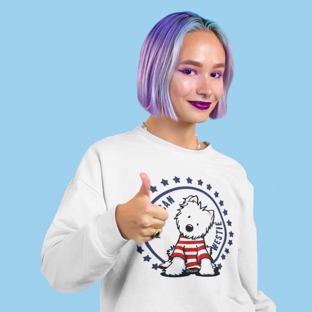 KiniArt Stars And Stripes Westie Sweatshirt (Creator Uploaded)