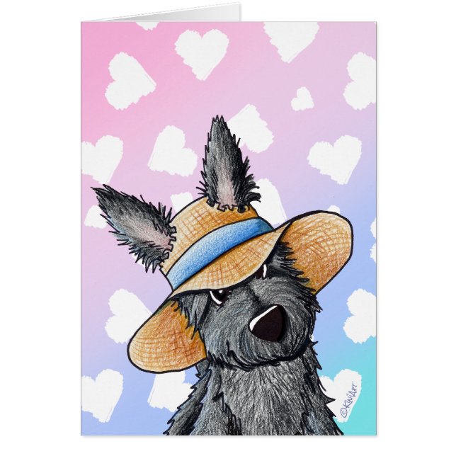 KiniArt Straw Hat Scottie Dog (Front)