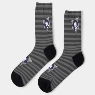 KiniArt Striped Westie BLAST Socks