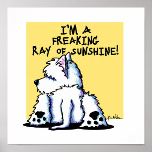 KiniArt Sunshine Westie Poster