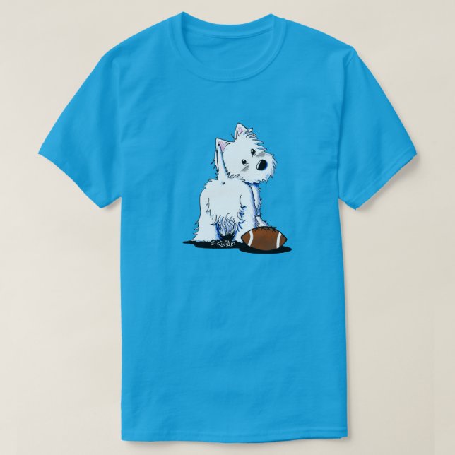 KiniArt Tailgate Westie  T-Shirt (Design Front)