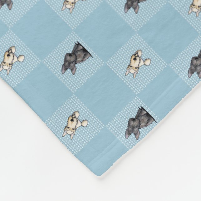 KiniArt Terriers KiniArt Fleece Blanket (Corner)