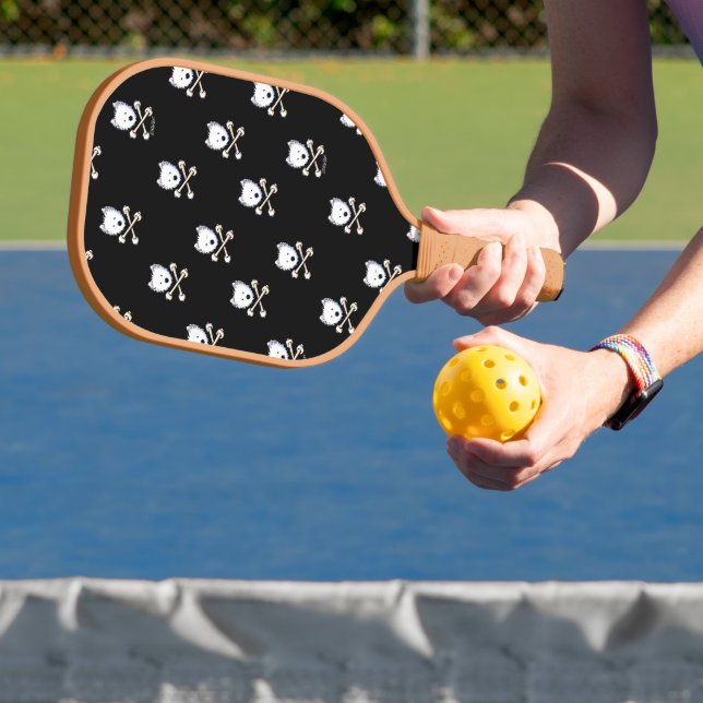 KiniArt Torrid Westie Crossbones  Pickleball Paddle (Insitu)