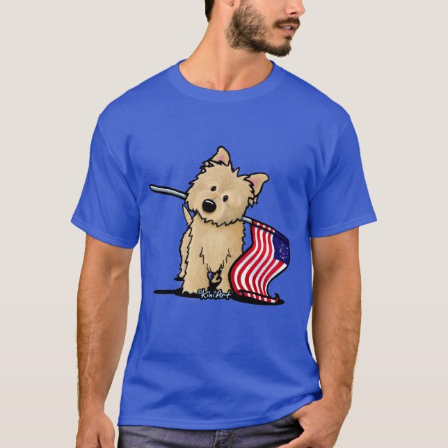 KiniArt USA Cairn Terrier T-Shirt (Front)