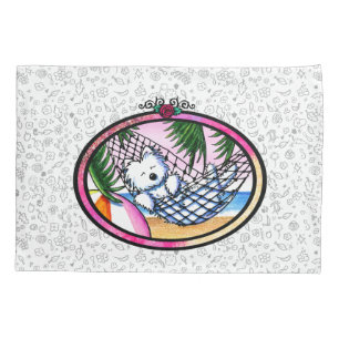 KiniArt Vacation Westie Pillow Case