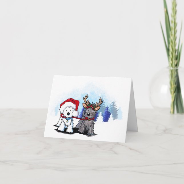 KiniArt Walking Buddies Christmas Card (Front)