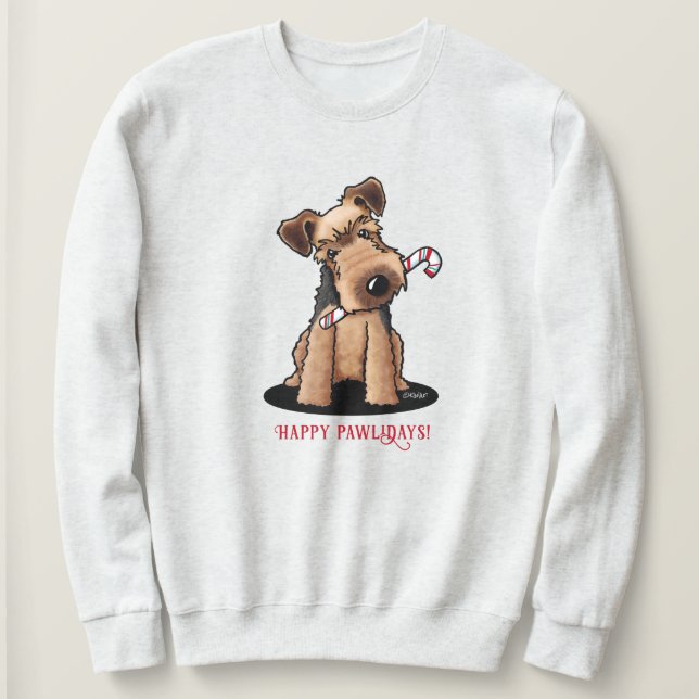 KiniArt Welsh Terrier Christmas  Sweatshirt (Design Front)