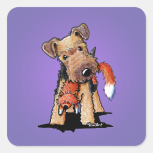 KiniArt Welsh Terrier Square Sticker